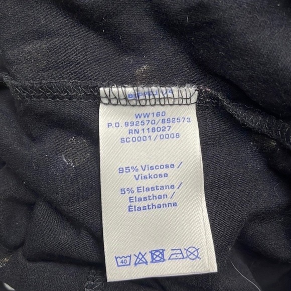 Boden Rosalie Polka Dot Jersey Knit Twist Front Dress Navy Blue Size 2 - Picture 8 of 8